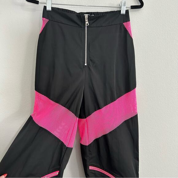 Tiger Mist Mila Mesh Pants Black Pink Joggers Small - Picture 6 of 12